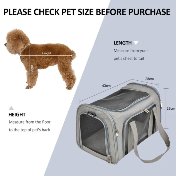 Airline-Approved Soft-Sided Pet Travel Backpack – For Small Dogs & Cats - Image 3