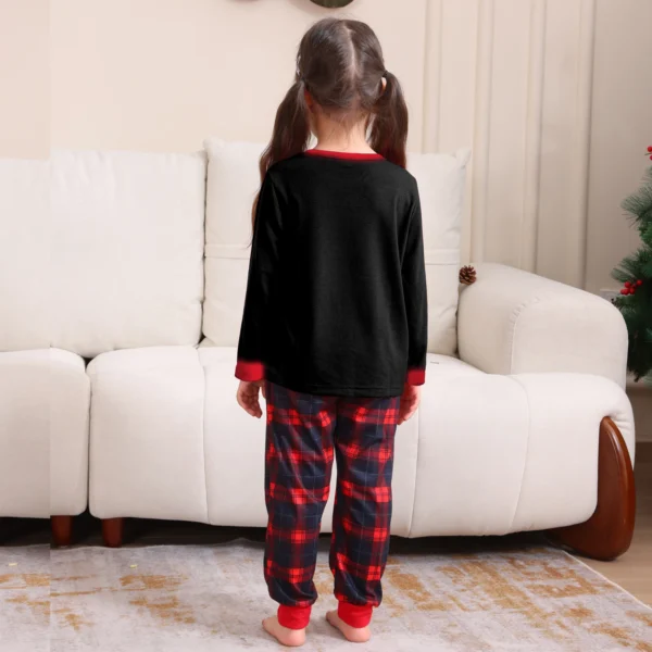 Black & Red Plaid Matching Pajama Pants – Cozy Family Lounge Sets for Autumn & Christmas - Image 5