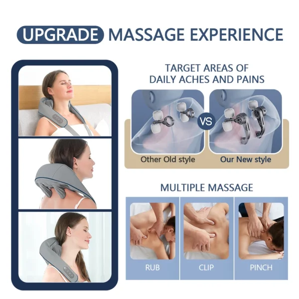 Wireless Neck & Back Massager – Portable Kneading Massage Shawl for Neck, Shoulders & Cervical Relief - Image 3