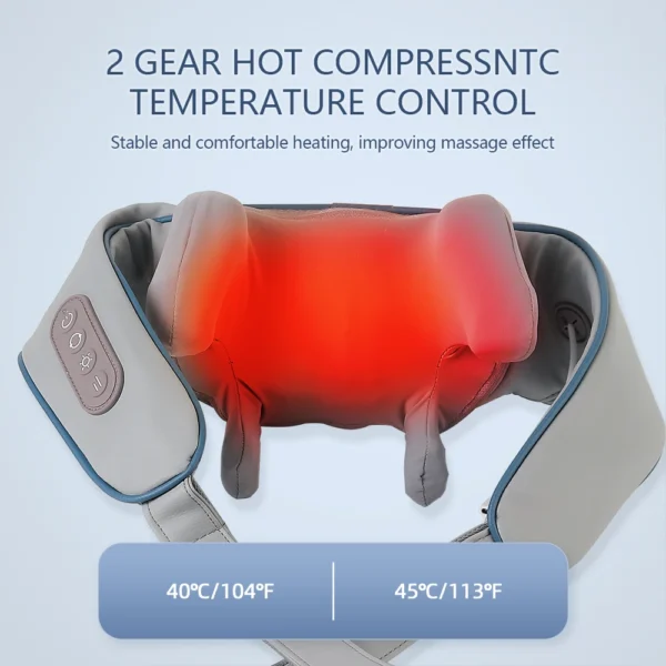 Wireless Neck & Back Massager – Portable Kneading Massage Shawl for Neck, Shoulders & Cervical Relief - Image 5