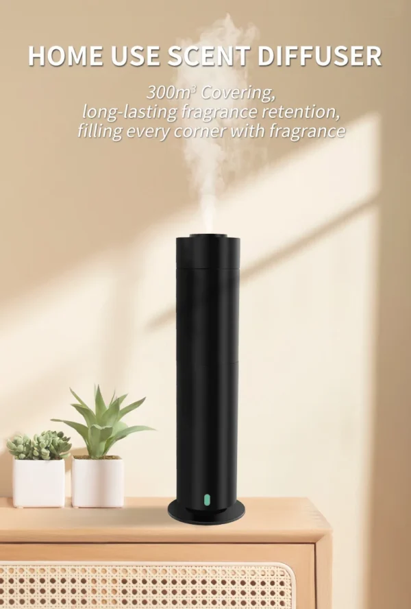 120ml Modern Metal Tower Aroma Diffuser – Remote-Controlled Essential Oil Scent Machine - Image 5