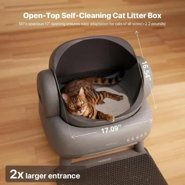 Origin M1™ Smart Cat Litter Box – Self-Cleaning, App-Controlled & Odor-Eliminating System (Large & Quiet) - Image 3