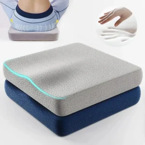 Ergonomic Memory Foam Seat Cushion – Tailbone & Posture Support Pillow for Office, Car & Home Use