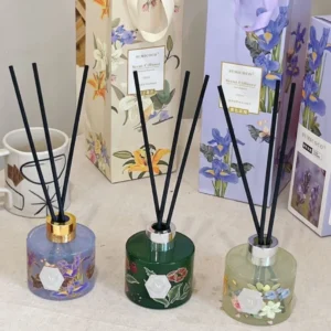 Luxury Aromatherapy Diffuser – Fig & Bluebell Floral Fragrance for Home, Spa & Toilet Décor