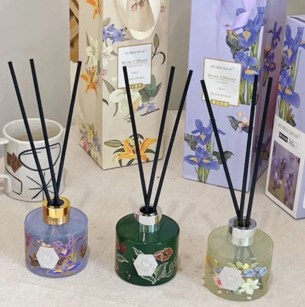Luxury Aromatherapy Diffuser – Fig & Bluebell Floral Fragrance for Home, Spa & Toilet Décor