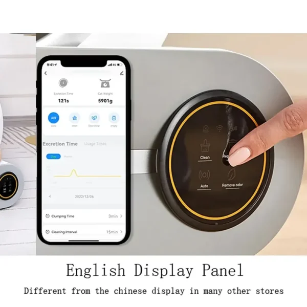 Tonepie™ 65L Smart Cat Litter Box – Fully Enclosed, Self-Cleaning with App Control (English Version)